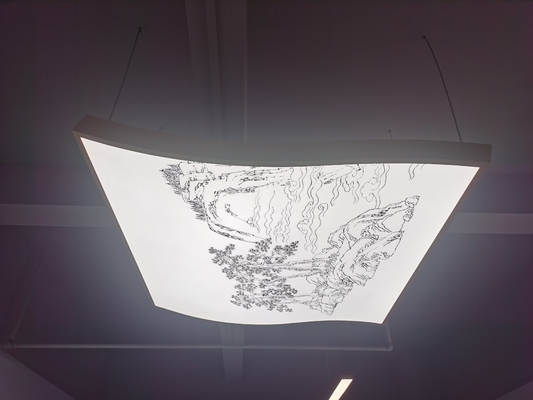 Bigger Size Square Pendant Panel Light With Pictures Cover Films With Soft Membrane Ceiling